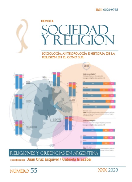 					Visualizar v. 30 n. 55 (2020): Religiones y creencias en Argentina
				